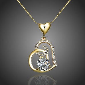 Náhrdelník so srdcom s krištáľmi Destineete