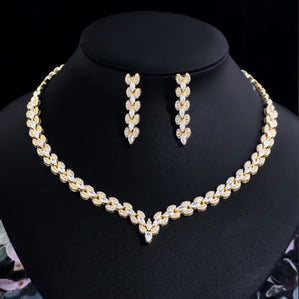 luxusný set spoločenskej bižutérie elegantný zlatý