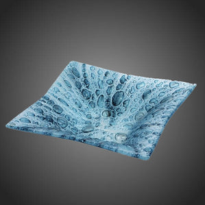 originalna misa z modrého bublinkového skla