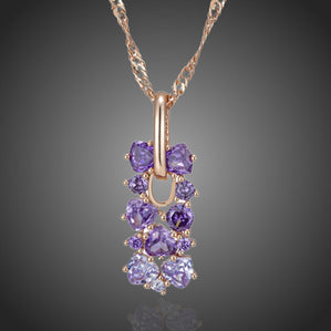 Náhrdelník s fialovými krištálmi Fiamettina