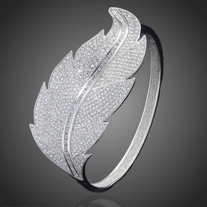 Náramok elegantny lístok so zirkónmi Luxury Georgia str.