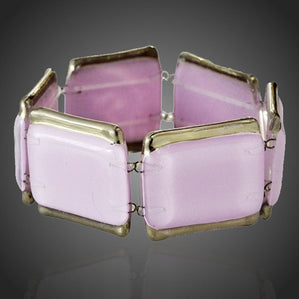 Náramok Arte sklenený fialový skladaný