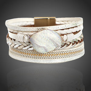 Náramok kožený Lagunitta biely