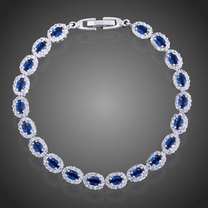 Náramok s modrými zirkónmi QueenLady