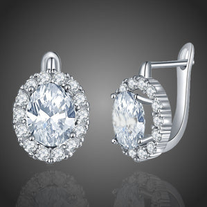 náušnice s čírymi zirkónmi pozlátené