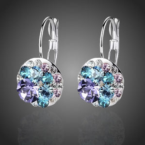 Náušnice s fialovo-modrými krištáľmi Felizze