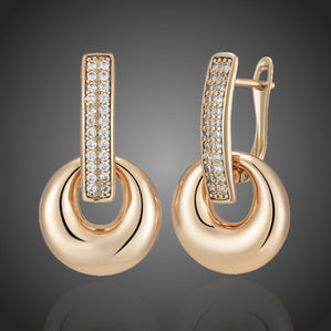 náušnic visiace kruhy so zirkónmi