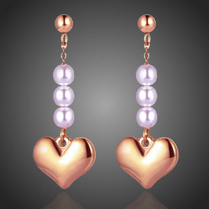 náušnice visiace srdcia z chirurgickej ocele