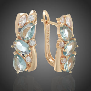 Náušnice s modrými zirkónmi Bellines