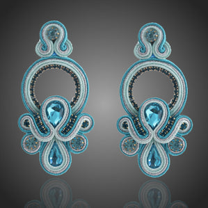 Náušnice Soutache Tyrkysia