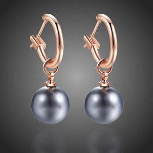 Náušnice s perlou Ombre