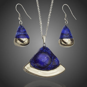 originálny set zo sklamodrý bublinkový výseč