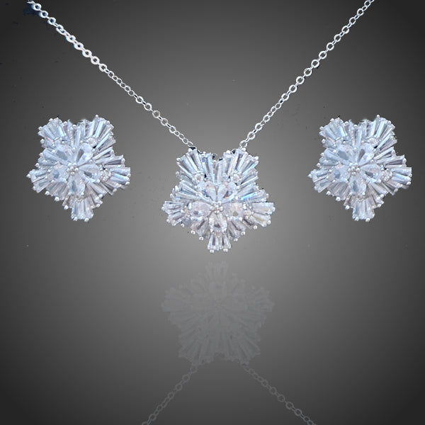 set s kvetmi s čírymi zirkónmi