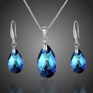 Set kvapky s modrými krištáľmi Luanitta