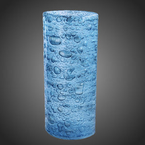 originálna váza z modrého bublinkového skla