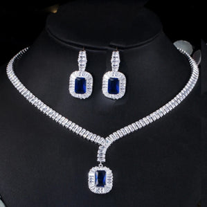 Luxusný set s modrými zirkónmi Aurorinetta