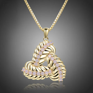 Náhrdelník s ružovými zirkónmi Triolletia