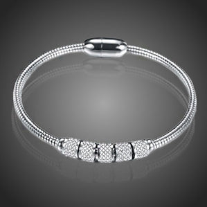 Náramok  z chirurgickej ocele s krištálmi Viniletta