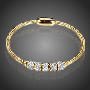 Náramok z chirurgickej ocele s krištálmi Vinilia