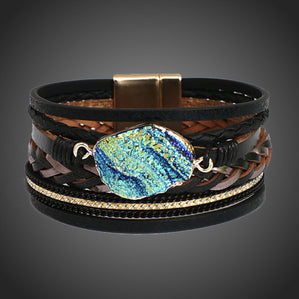 Náramok kožený Lagunitta čierny