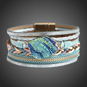 Náramok kožený Lagunitta modrý