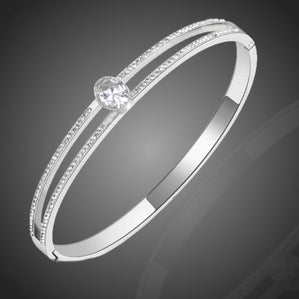 Náramok z chirurgickej ocele s krištálom Santiago