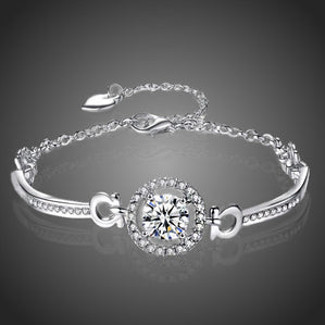 Náramok s čírym zirkónom Bianco