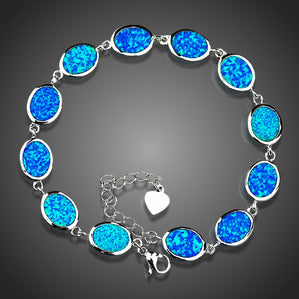 náramok luxusnej bižutérie s modrým opálom