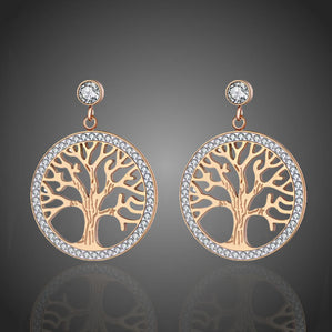 náušnice strom z chirurgickej ocele