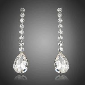 Náušnice dlhé kvapky s krištáľmi Danna