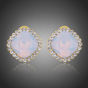 náušnice s mesačným kameňom dúhové