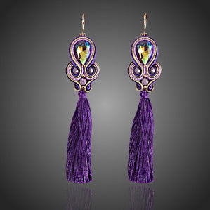 Náušnice Soutache Fialla