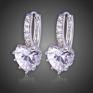 náušnice srdiečka so zirkónmi bižutéria