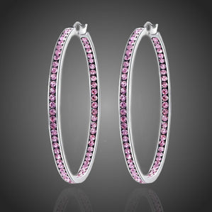 náušnice kruhy ružové z chirurgickej ocele