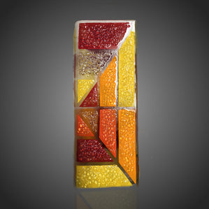 originálna váza oranžovo červená čriepková