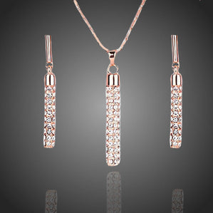 set so štíhlymi paličkami s krištáľmi